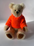 Hand Knitted orange jumper 10"/26cm chest