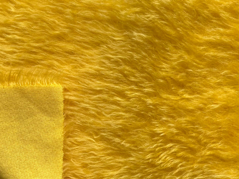 25mm Hand Dyed medium mohair - Golden Yellow
