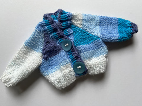 Hand Knitted Cardigan 10"/25cm chest