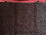 12mm Sparse straight pile mohair - Black/Burgundy Backing