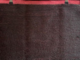12mm Sparse straight pile mohair - Black/Burgundy Backing