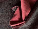12mm Sparse straight pile mohair - Black/Burgundy Backing