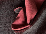 12mm Sparse straight pile mohair - Black/Burgundy Backing