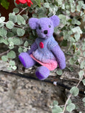 LILA - Handmade Artist Teddy Bear made by Bearly Sane Bears
