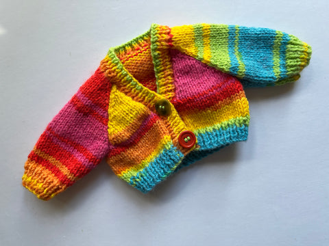 Hand Knitted Cardigan 12"/30cm chest