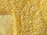 25mm Hand Dyed medium dense curled mohair - Yellow