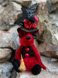 Carmine - Handmade Artist Teddy Bear made by Bearly Sane Bears